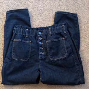 Pilcro By Anthropologie Button Fly High Rise Ankle Jeans Size Small